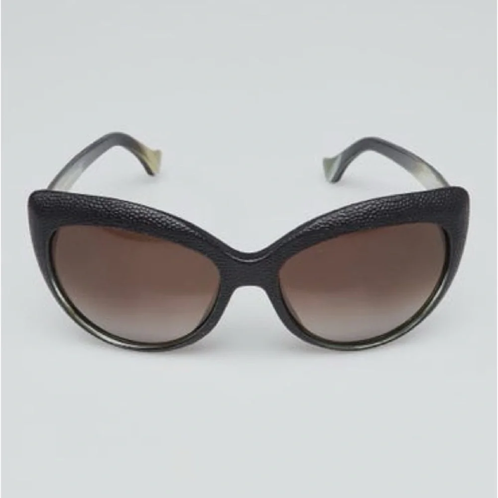 Balenciaga Blk Pebbled Acetate Cat Eye Sunglasses BA 58 - Picture 3 of 5